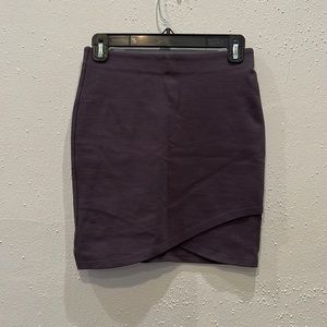 Grey Aritzia scalloped body con mini skirt